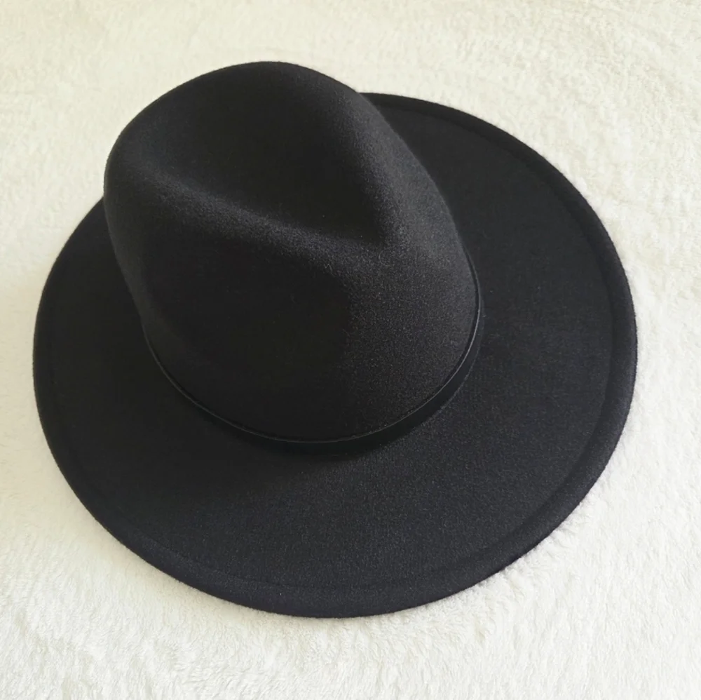 New!!! Melrose & Market Classic Black Fedora Wool Women's Hat